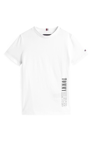 TOMMY HILFIGER Contrast Logo Graphic T-Shirt White 4