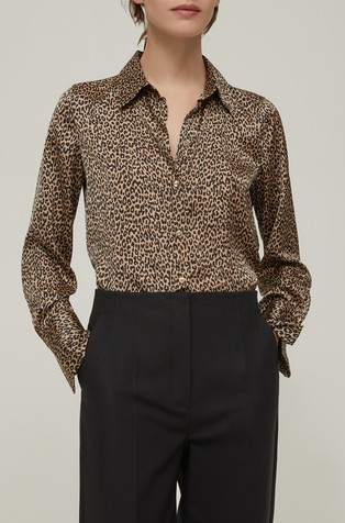 Satin shirt with pattern