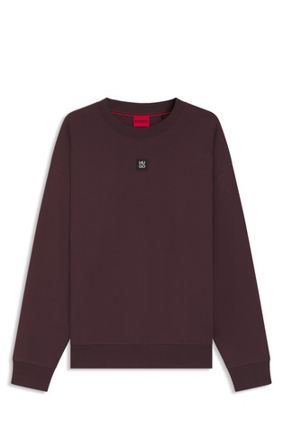 Pulover iz bombažne mešanice z zloženim logotipom