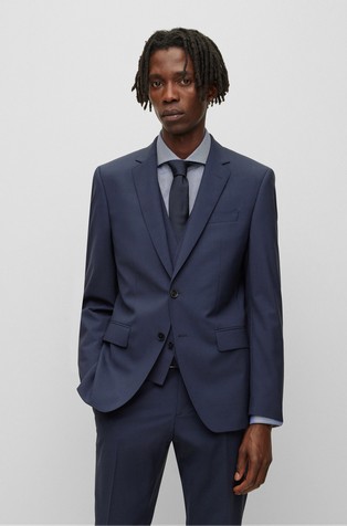 Slim-fit jacket in stretch virgin wool
