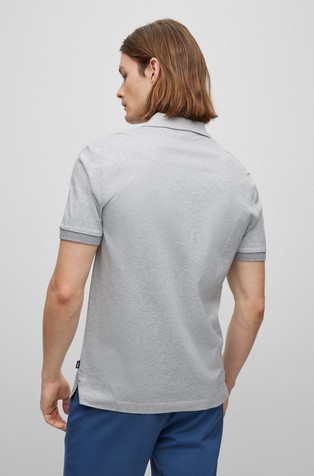 Boss Regular-fit Polo Shirt with Monogram Jacquard, Men, Size M, Black