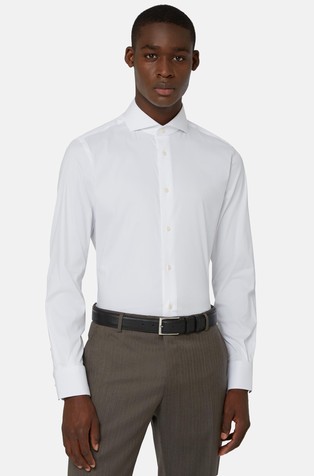 Stretch Cotton and Nylon Shirt Slim
