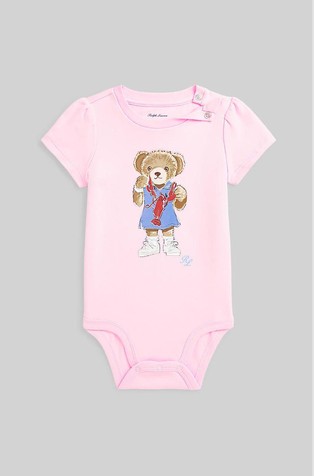 Polo Bear bombažen bodi s kratkimi rokavi