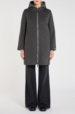 2 v 1 kratek plašč iz volnene mešanice