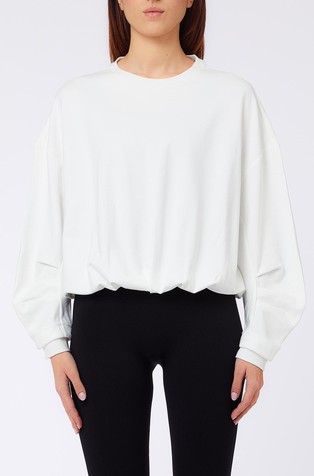 Balloon fit sweatshirt in viscose-blend