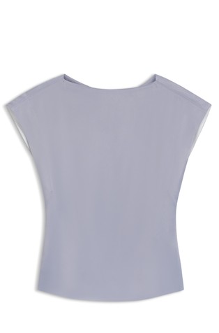 Slim fit bluza iz viskoznega satena