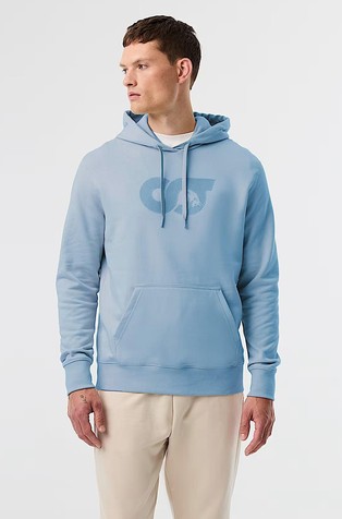 Logo pulover s kapuco iz bombažne mešanice