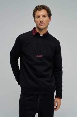 Logo pulover iz bombažne mešanice