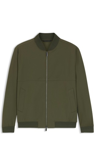 Slim fit bomber jakna iz raztegljive tkanine