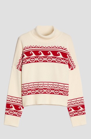 Wool blend sweater with pattern