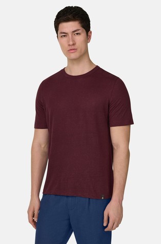 Majica iz raztegljive lanene jersey tkanine