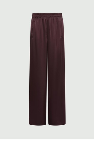 Satin wide-leg trousers
