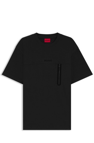 Cotton-blend T-shirt with decorative reflective details