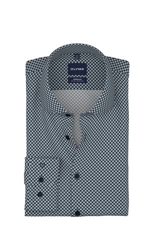 No. Six vzorčasta super slim fit srajca