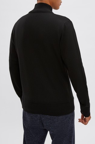 DRYKORN Merino wool zip cardigan Black 2