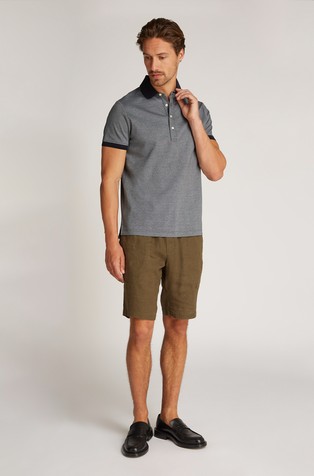 TOMMY HILFIGER Regular fit polo majica iz interlock bombažne tkanine Modra - Blue 3