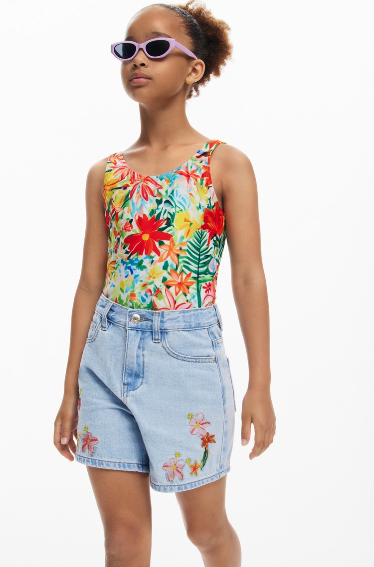 DESIGUAL Tropical print swimsuit Multi 