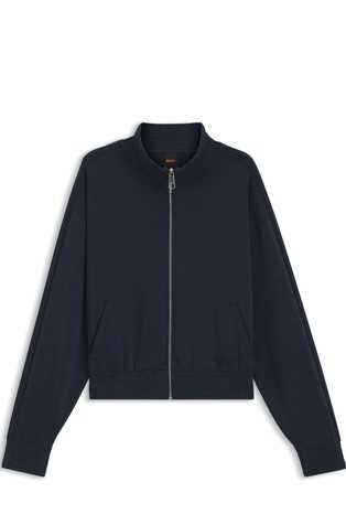 Relaxed fit jopa z dekorativnimi obrobami