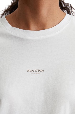 MARC O'POLO Relaxed fit majica s kratkimi rokavi in potiskom na hrbtu Bela - White 3