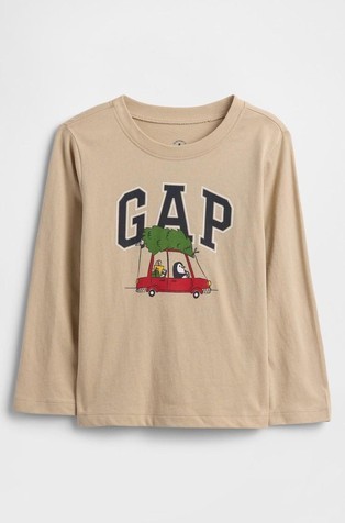 Gap logo majica z dolgimi rokavi za malčice