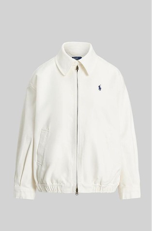 Oversize fit bombažna srajčna jakna