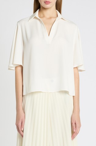 Art. 365 satenasta bluza s polo ovratnikom