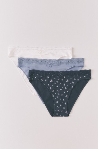 3-pack classic panties in cotton-blend