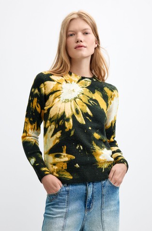 Floral Print Sweater