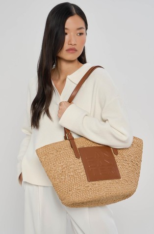 Le Panier Basket with Leather Trims
