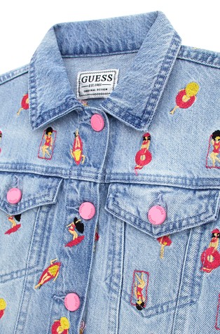 GUESS Denim jacket with embroideries Blue 3