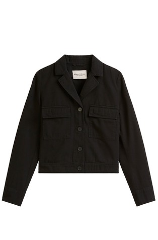 MARC O'POLO Jacket in organic cotton/linen blend Black 4