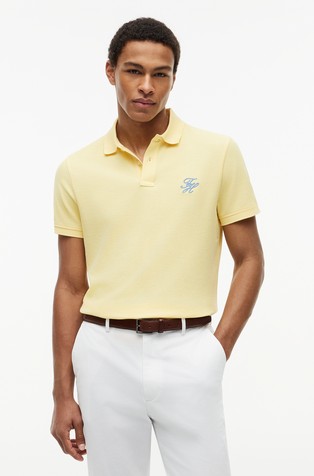 Regular fit logo polo majica s kratkimi rokavi iz pikéja