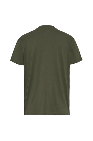 TOMMY HILFIGER Majica z vezenim logotipom Zelena - Green 7