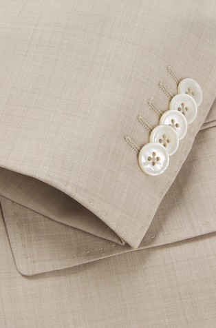 HUGO BOSS Slim-fit suit in virgin wool and silk Cream 2