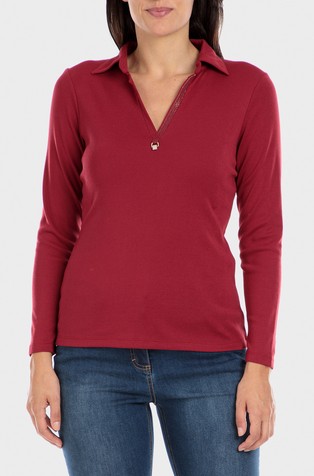 Polo majica z okrasnimi kamenčki