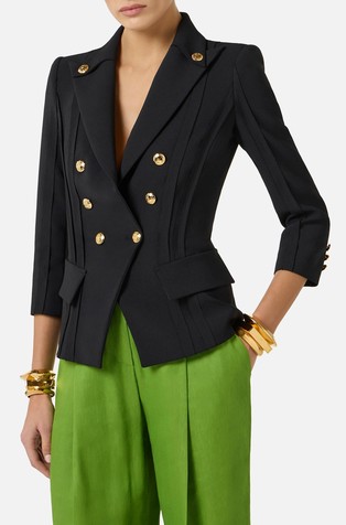 Kratek suknjič z dvorednim zapenjanjem