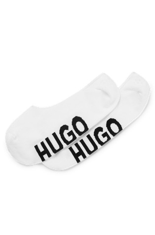 Two-pack of invisible socks with logo soles