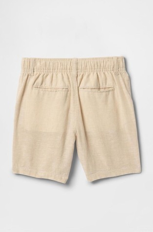 GAP Kratke hlače iz mešanice lana in bombaža za malčke Bež - Oatmeal Beige 3