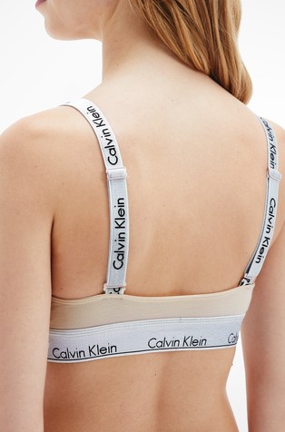 Calvin Klein Womens Modern Cotton Unlined Triangle Crossback Bralette