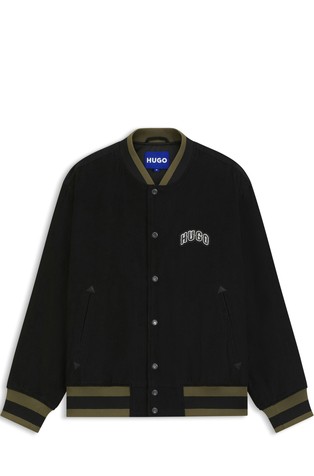 Varsity bomber jakna iz bombažnega žameta