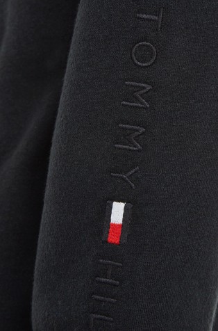 TOMMY HILFIGER Relaxed fit jopa s kapuco in vezenim logotipom Modra - Blue 3