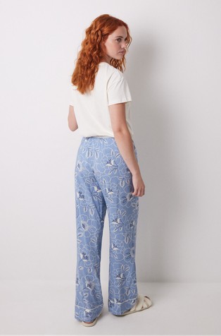 WOMEN'SECRET Long viscose trouser with flower print Blue 2