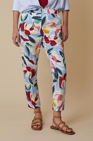Cotton poplin trousers