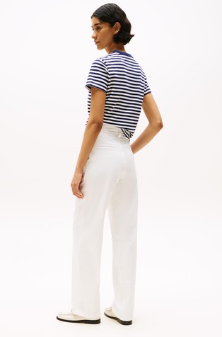 TOMMY HILFIGER Hilfiger Sailing unisex regular fit chino hlače Bela - Ecru 5