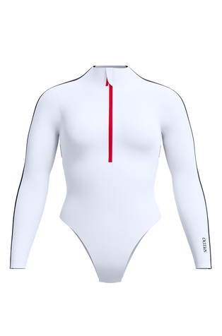 SPEEDO Jetstream Long Sleeve One Piece White 8