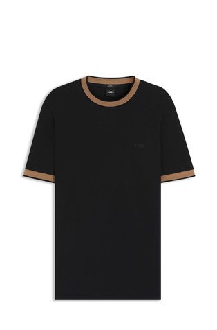Mercerised-cotton slim-fit T-shirt with contrast trims