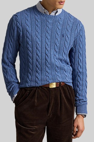 Cable-Knit Cotton Sweater
