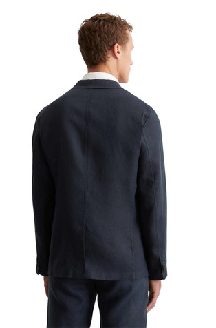 MARC O'POLO Rahlo oprijet lanen suknjič Modra - Dark Navy 2
