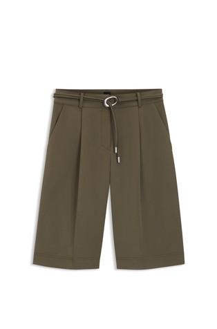 Relaxed fit bermuda hlače s pasom