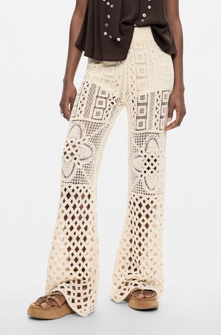 Long crochet trousers